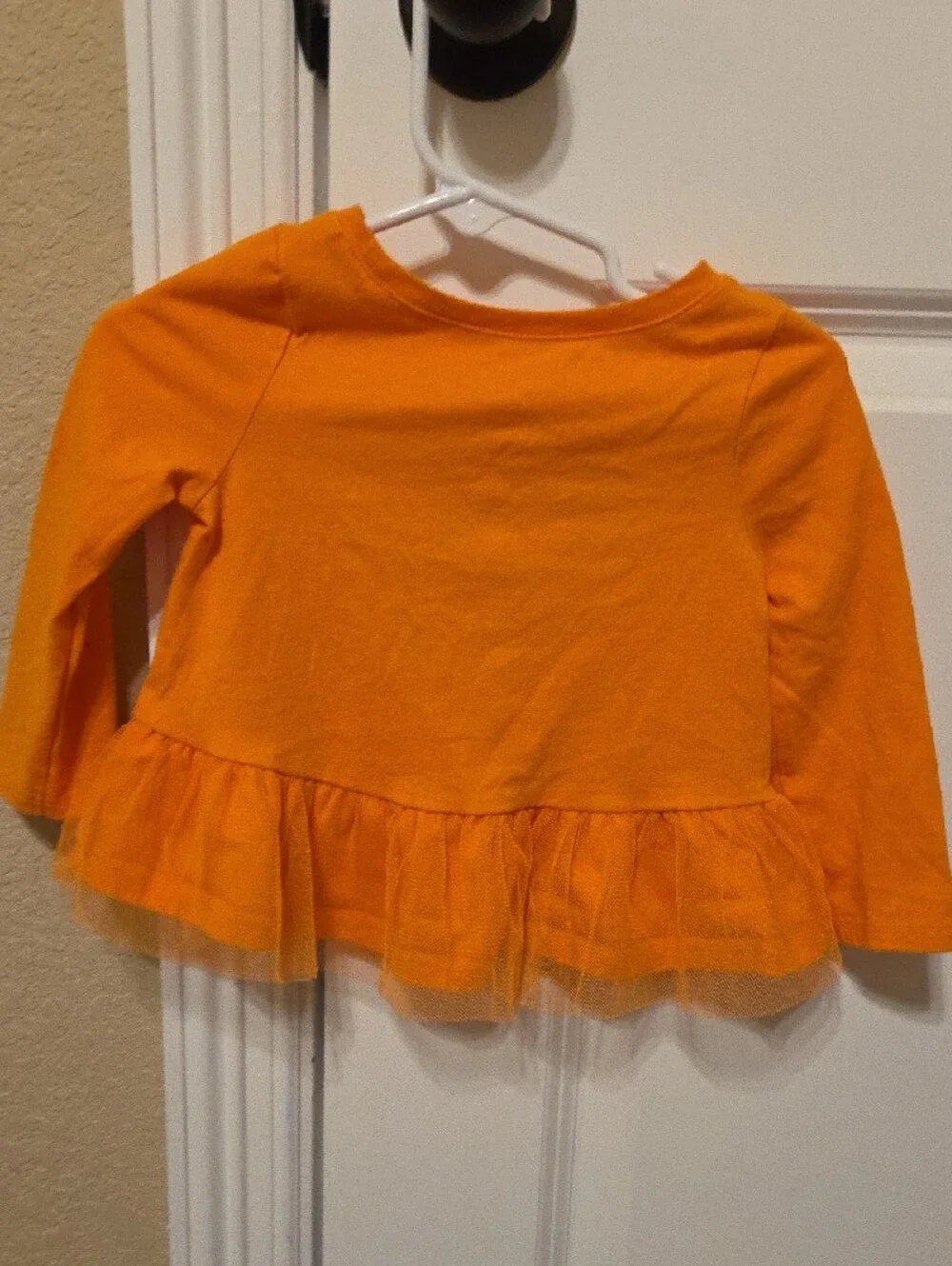 12M Halloween Minnie Mouse Graphic Long-Sleeve Tulle Top - Sparkle Bow